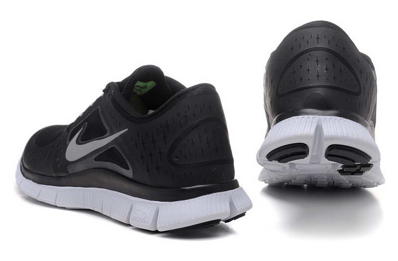 Nike Free run Womens Shoes 5.0 breathable Black Silver White (2)